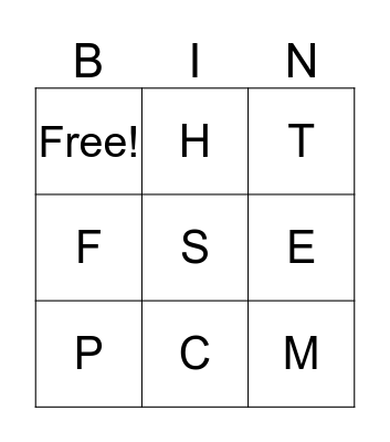 Alphabet Bingo Card