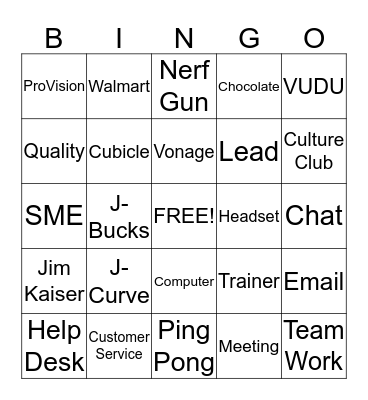 CUSTOMER SERVICE WEEK BINGO Card