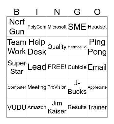 CUSTOMER SERVICE WEEK BINGO Card