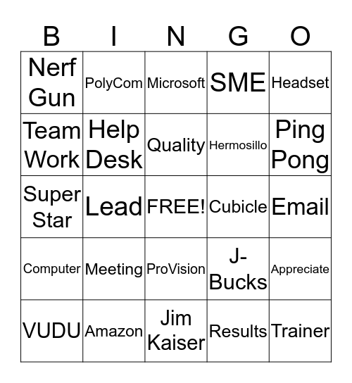 CUSTOMER SERVICE WEEK BINGO Card