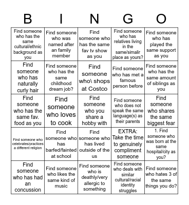 MCSA BINGO Card