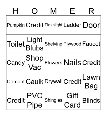 Cashier Appreciation Month  Bingo Card