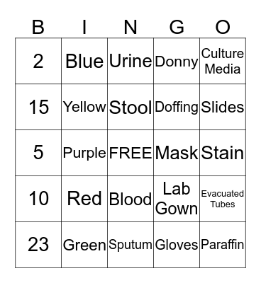 Let's play! Bingo Card