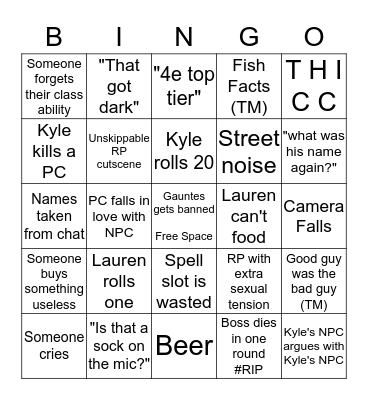 BPB Bingo Card