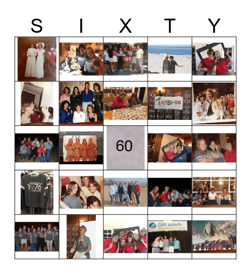 SIXTY YEARS OF FUN Bingo Card