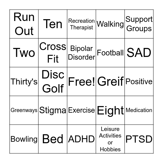 Blanko Bingo Card