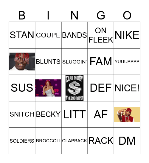 TRAP BINGO Card