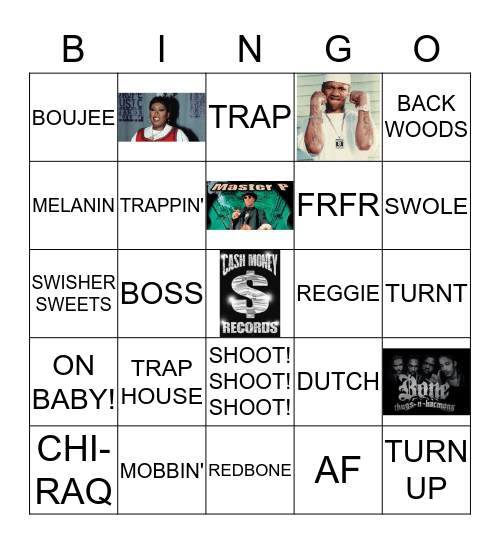 TRAP Bingo Card