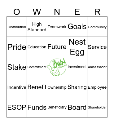 ESOP BINGO Card