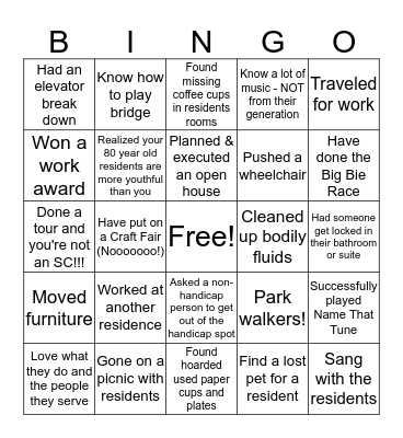 Never Have I Ever...... Bingo Card