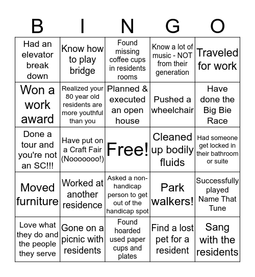 Never Have I Ever...... Bingo Card