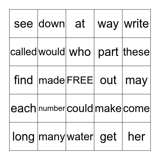 FRY BINGO 75-100 Bingo Card