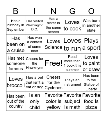 PowerLife Scavenger Hunt Bingo Card