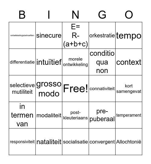 De Grote Süsam Bingo Card