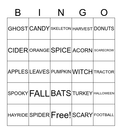 BINGO Card