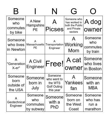 Wine Tasting Bingo! Bingo Card