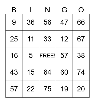 CCS Leadership Conference BINGO Card