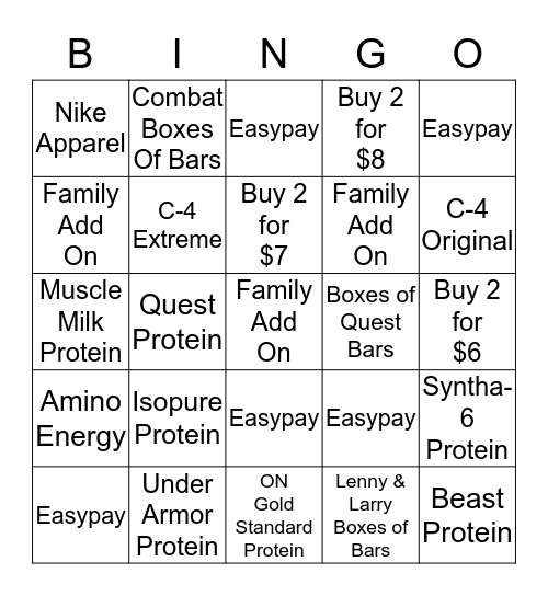 September Retail Bingo Card