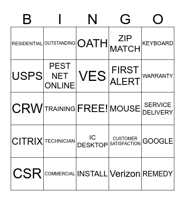 CUSTOMER SERVICE WEEK BINGO Card