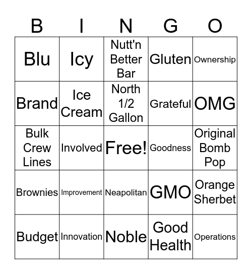 QUALITY BINGO Card