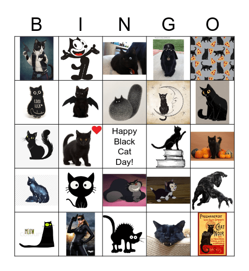 Black Cat Bingo Card
