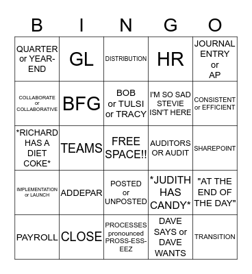 CONTROLLER HUDDLE BINGO Card