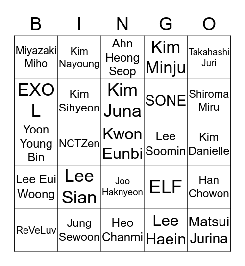 LVXIAOJUN99 Bingo Card