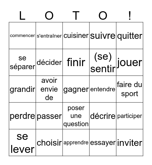 3ma chapitre 1 voca Bingo Card
