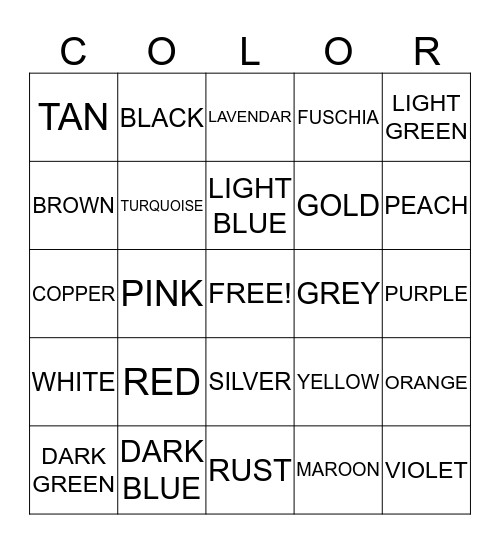 THE DAY THE CRAYONS QUIT Bingo Card