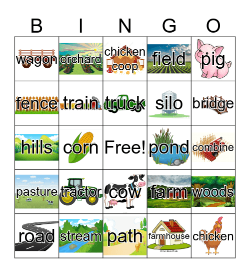Farm Bingo Card