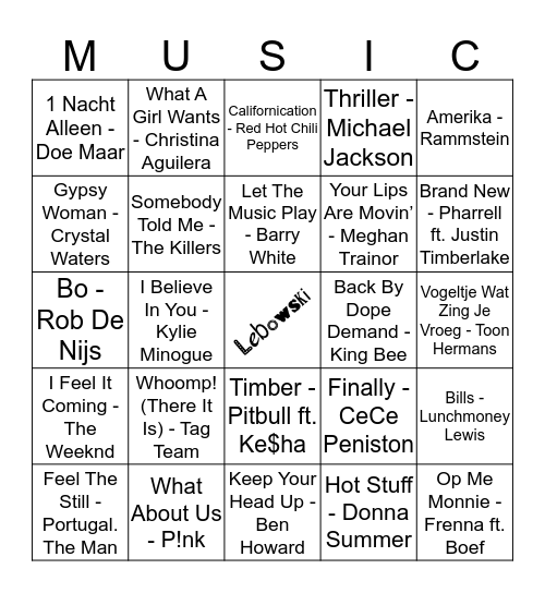 107 Bingo Card