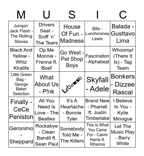 112 Bingo Card