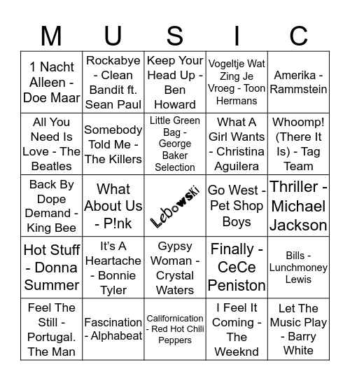 113 Bingo Card