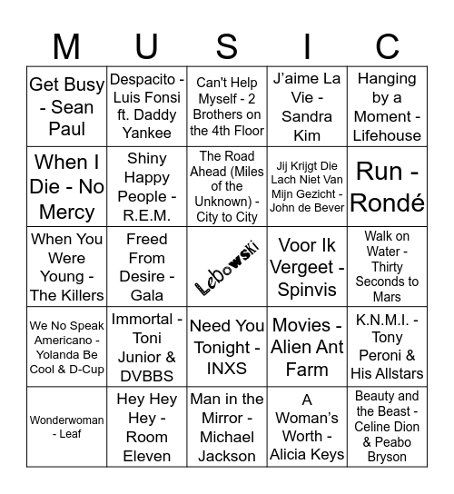 412 Bingo Card