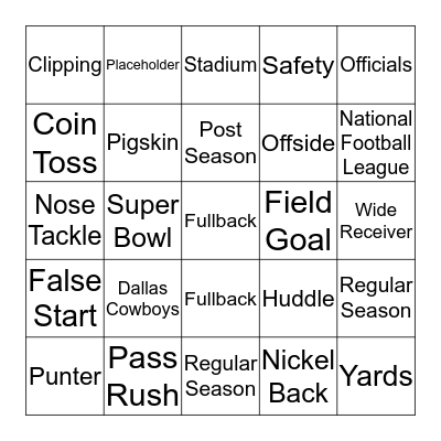 Appreciation Week BINGO Card