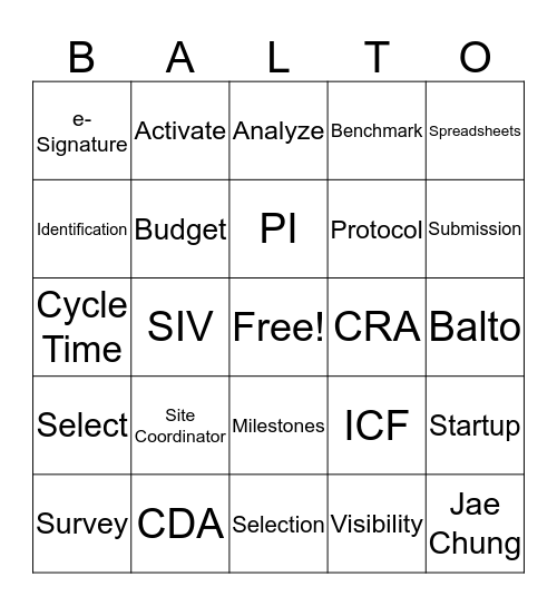 Balto Bingo Card