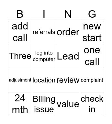 CSRs RULE!!!! Bingo Card