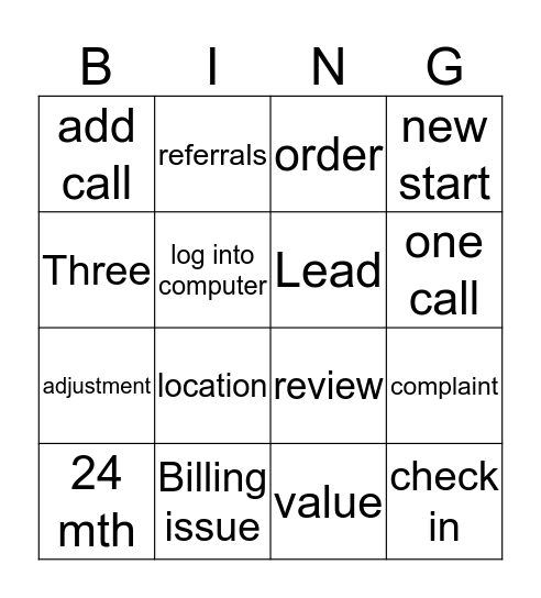 CSRs RULE!!!! Bingo Card