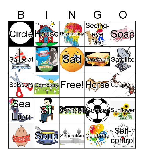 Multisyllabic S Bingo Card