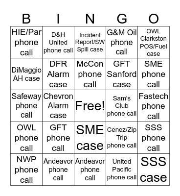SolvOne Bingo Card