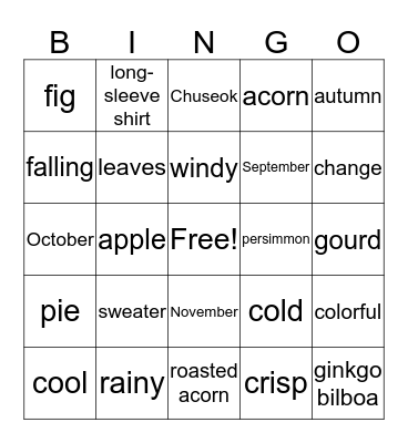 환절기 In Between Seasons (Hwanjeolgi) Bingo Card