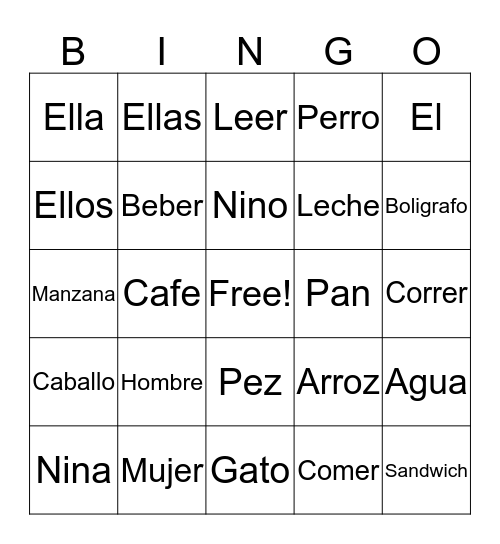 Loteria Bingo Card