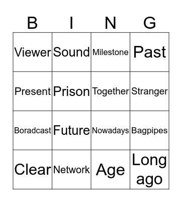 Bingo vocabulary H1 Bingo Card