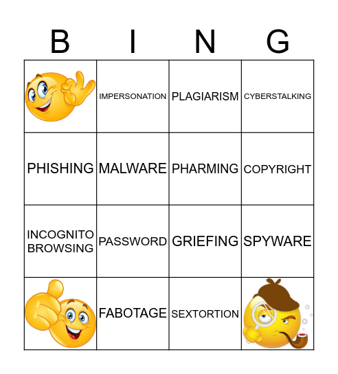 CYBER WORLD Bingo Card