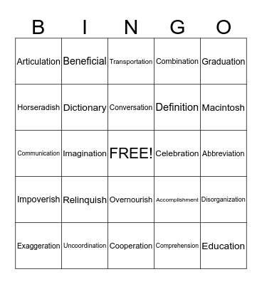 Bingo Card