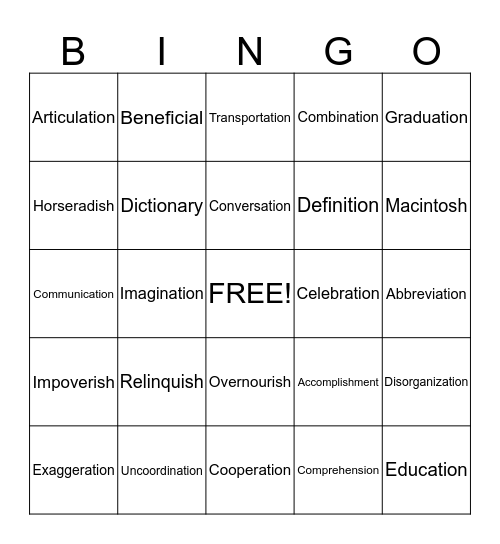 Bingo Card