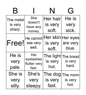 Figurative Language Bingo! Bingo Card