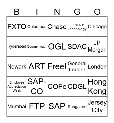 Employee Appreciation Week - BINGO Card