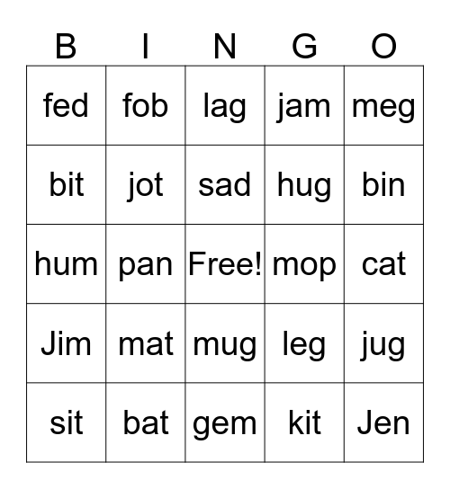 Bingo!! Bingo Card