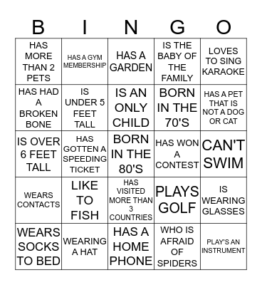 CDFA BINGO Card